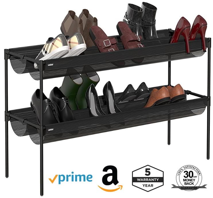 Umbra Terrace Clear Stacking Shoe Rack Set of 2